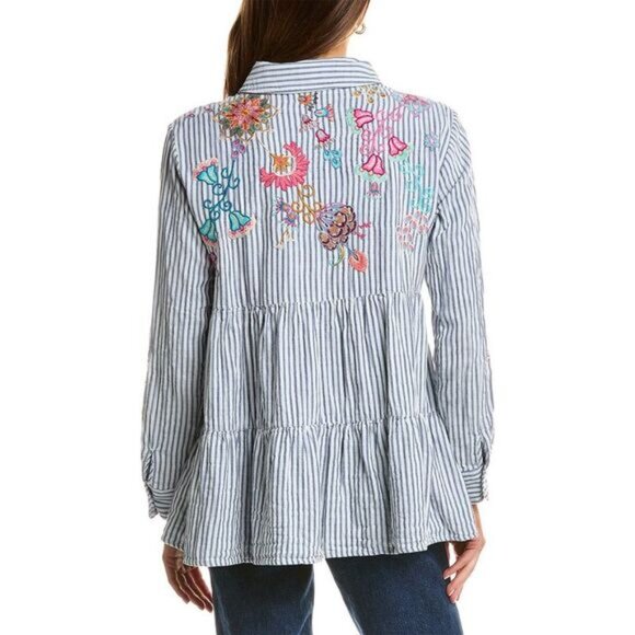 NWT Johnny Was Alesa Tiered Shirt Tunic Size Large Retail $270 - Picture 6 of 9